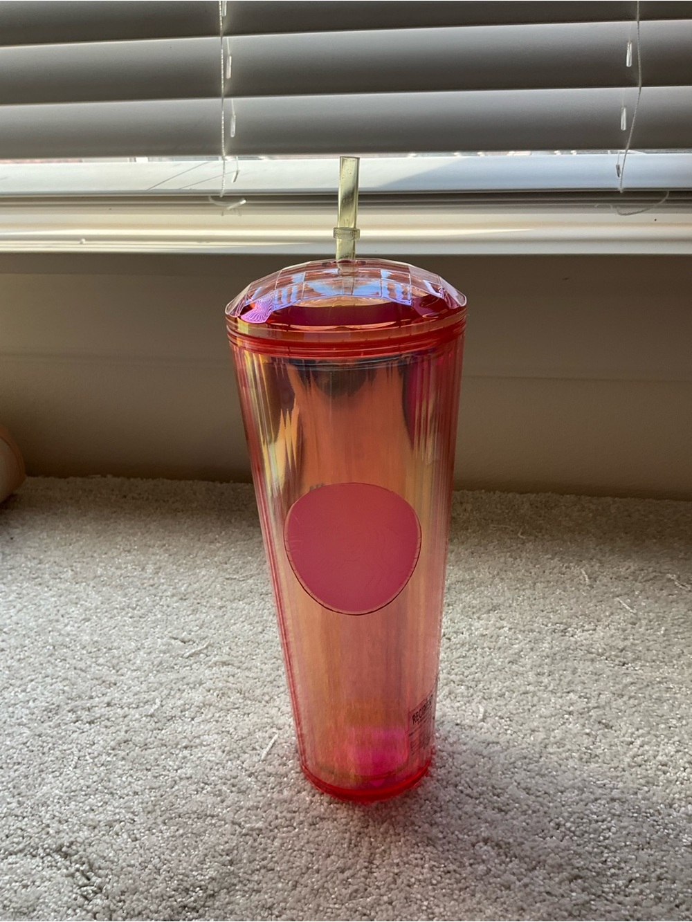 Starbucks Mexico Coral Iridescent Dome top New
